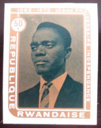 Poštovní známka Rwanda 1972 Prezident Kayibanda neperf. Mi# 520 B Kat 7€