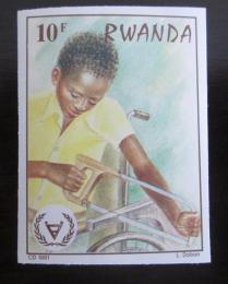 Poštovní známka Rwanda 1981 Øezání neperf. Mi# 1147 B