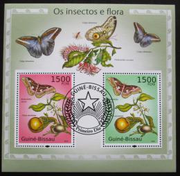 Poštovní známky Guinea-Bissau 2010 Motýli a flóra Mi# Block 874 Kat 12€ - zvìtšit obrázek