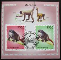 Poštovní známky Guinea-Bissau 2010 Opice Mi# Block 866 Kat 12€