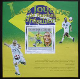 Poštovní známka Komory 2010 Brazilští fotbalisti Mi# Block 596 Kat 15€