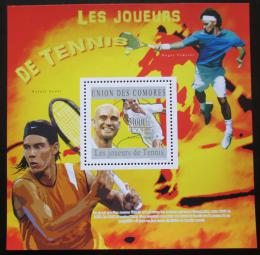Poštovní známka Komory 2010 Tenisti Mi# Block 595 Kat 15€