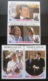 Poštovní známky Tuvalu Nukulaelae 1986 Královská svatba Mi# 96-99