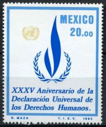 Poštovní známka Mexiko 1983 Lidská práva Mi# 1884