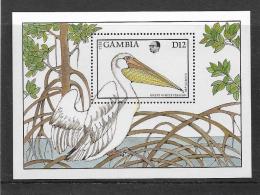 Poštovní známka Gambie 1988 Pelikán Mi# Block 44