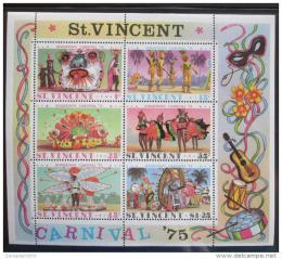Poštovní známky Svatý Vincenc 1975 Karneval Mi# Block 4