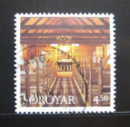 Poštovní známka Faerské ostrovy 1997 Kostel Hvalvik Mi# 327