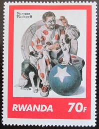 Potovn znmka Rwanda 1981 Umn, Norman Rockwell Mi# 1118