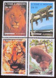 Poštovní známky Svatý Tomáš 1996 Greenpeace, fauna Mi# 1676-79