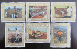 Poštovní známky Rwanda 1975 Zemìdìlská produkce Mi# 760-65
