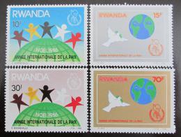 Poštovní známky Rwanda 1986 Mezinárodní rok míru Mi# 1354-57