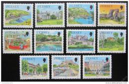 Poštovní známky Jersey 1990 Pohledy z Jersey Mi# 501-07,512-15 Kat 15€