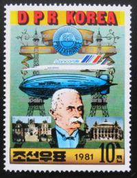 Poštovní známka KLDR 1981 Ferdinand von Zeppelin Mi# 2183