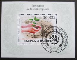 Poštovní známka Komory 2009 Ochrana tropického lesa Mi# Block 582 Kat 15€