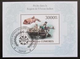 Potovn znmka Komory 2009 Rybolov Mi# Block 573 Kat 15 - zvtit obrzek