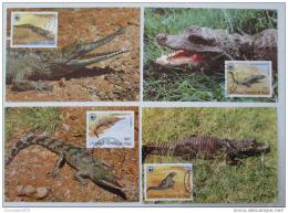 Maxikarty Kongo 1987 Krokodýli, WWF 045 Mi# 1063-66