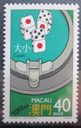 Poštovní známka Macao 1987 Hrací kostky Mi# 580 Kat 15€
