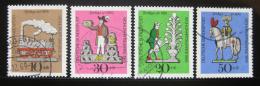 Poštovní známky Nìmecko 1969 Cínové hraèky Mi# 604-07