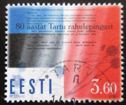 Potovn znmka Estonsko 2000 Mrov smlouva s Ruskem Mi# 364