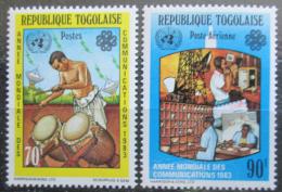 Potovn znmky Togo 1983 Rok svtov komunikace Mi# 1645-46