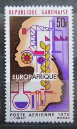 Poštovní známka Gabon 1970 EUROPAFRIQUE Mi# 362