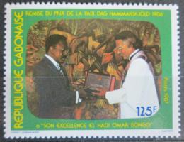 Poštovní známka Gabon 1987 Dag-Hammarskjöld a prezident Bongo Mi# 987
