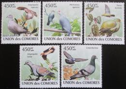 Poštovní známky Komory 2009 Holubi Mi# 2392-96 Kat 10€
