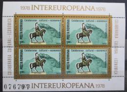 Poštovní známky Rumunsko 1978 Decebalus, INTEREUROPA Mi# Block 151