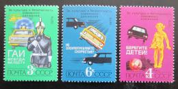 Poštovní známky SSSR 1979 Bezpeènost silnièního provozu Mi# 4903-05