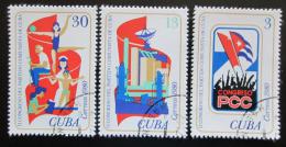 Potovn znmky Kuba 1980 Sjezd komunistick strany Mi# 2525-27 - zvtit obrzek
