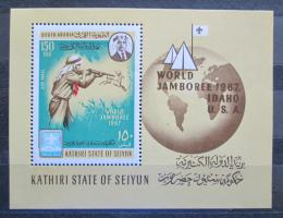 Poštovní známka Aden Kathiri 1967 Skautské setkání Mi# Block 8 A Kat 15€
