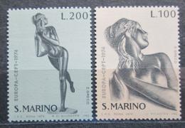 Poštovní známky San Marino 1974 Evropa CEPT, sochy Mi# 1067-68