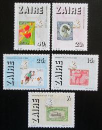 Poštovní známky Zair 1986 Pošta, 100. výroèí Mi# 933-37 Kat 9€