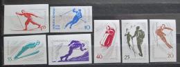 Poštovní známky Rumunsko 1961 Lyžování neperf. Mi# 1965-71 Kat 7.50€ 