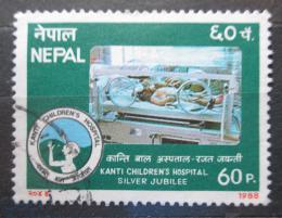 Potovn znmka Nepl 1988 Dtsk nemocnice Kanti, Kathmandu Mi# 488 - zvtit obrzek