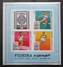 Poštovní známky Fudžajra 1968 LOH Mexiko neperf. Mi# Block B 9 B