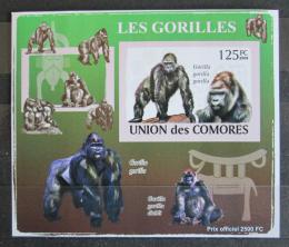Poštovní známka Komory 2009 Gorily neperf. Mi# 2142 B Block
