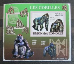 Poštovní známka Komory 2009 Gorily neperf. Mi# 2144 B Block