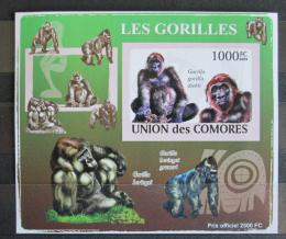 Poštovní známka Komory 2009 Gorily neperf. Mi# 2147 B Block