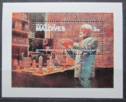 Poštovní známka Maledivy 1982 Robert Koch, objevitel TBC Mi# Block 86