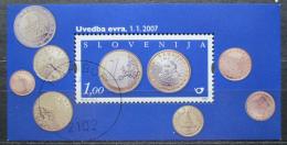 Poštovní známka Slovinsko 2007 Pøijetí Eura Mi# Block 31