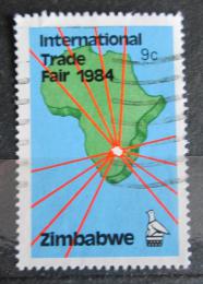 Poštovní známka Zimbabwe 1984 Mapa Afriky Mi# 286