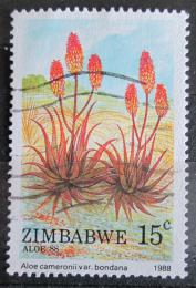 Potovn znmka Zimbabwe 1988 Aloe cameronii Mi# 384 - zvtit obrzek