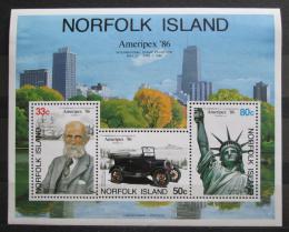 Poštovní známky Norfolk 1986 Výstava AMERIPEX Mi# Block 10