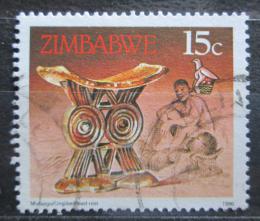 Potovn znmka Zimbabwe 1990 Oprka hlavy Mi# 424