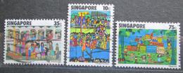 Potovn znmky Singapur 1977 Dtsk kresby Mi# 288-90