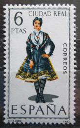 Poštovní známka Španìlsko 1968 Lidový kroj Ciudad Real Mi# 1734