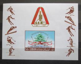 Poštovní známka Libanon 1968 Lyžování Mi# Block 35
