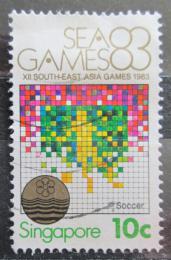Poštovní známka Singapur 1983 Jihoasijské hry, fotbal Mi# 422