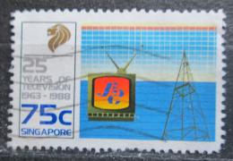 Poštovní známka Singapur 1988 Televize v Singapuru, 25. výroèí Mi# 555